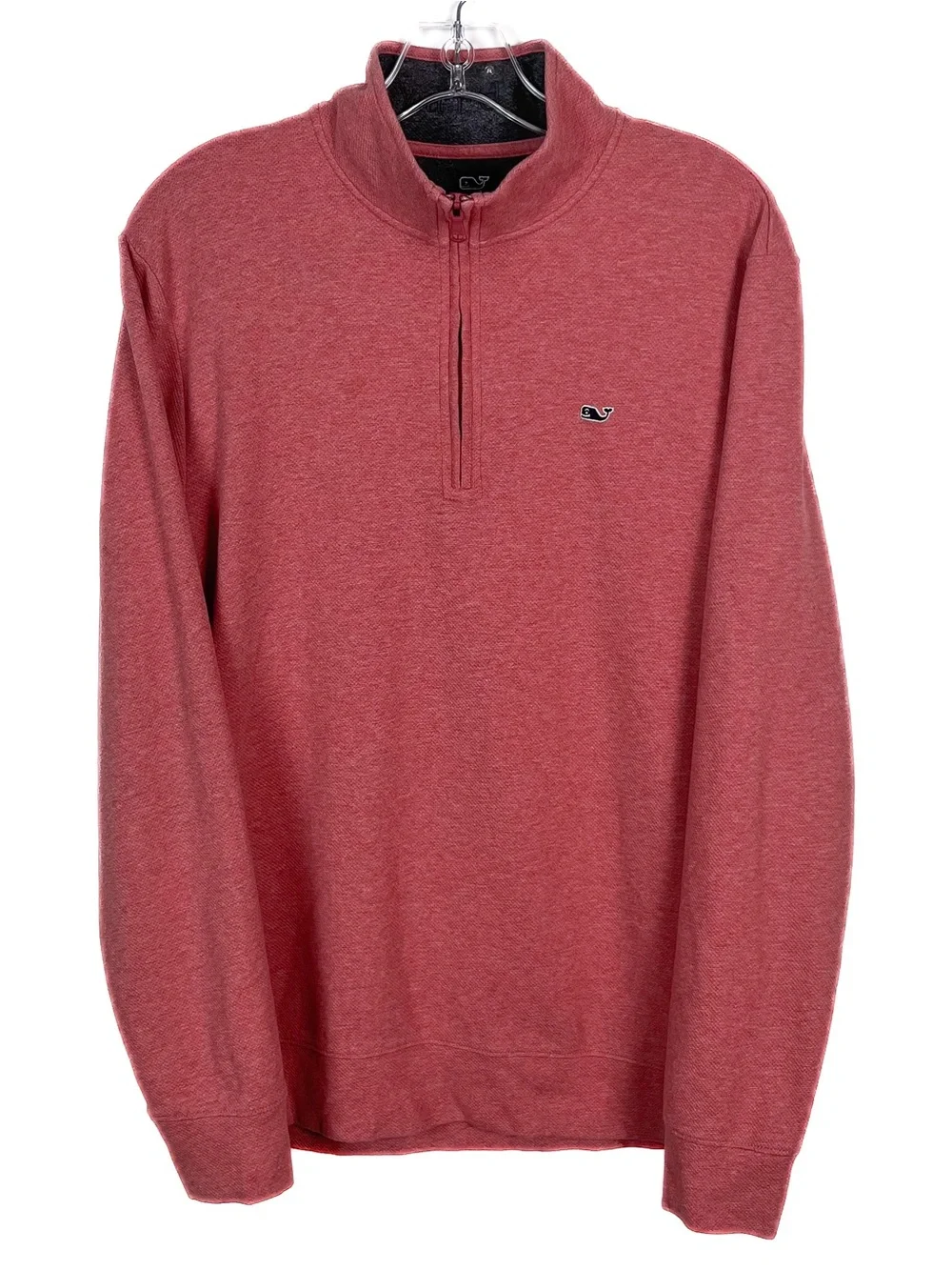 Vineyard Vines Perfomance 1/4 Zip Sweater Mens Medium Coral Golf Quarter Zip EUC
